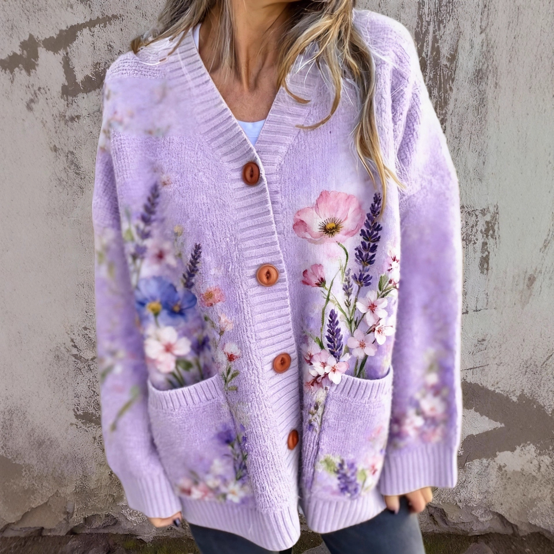 3D New Export Cross-Border Amazon Independent Station Christmas Printed Large V Neck Cardigan Short Long-Sleeved Sweater