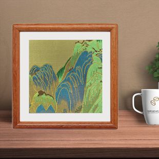 Cloud Brocade Characteristic Thousand-Mile Landscape Painting Chinese Style New Chinese Desktop Ornaments Conference Gift Box Can Add Corporate Logo