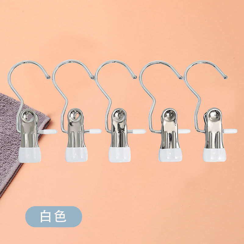 Seamless clip de secado calcetines clip portátil antideslizante pequeño clip sombrero ropa interior simple multifuncional simple clip con gancho