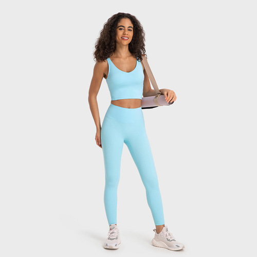 A drop-shipping new vest-style sports bra, simple fitness U-shaped yoga bra, beautiful back top