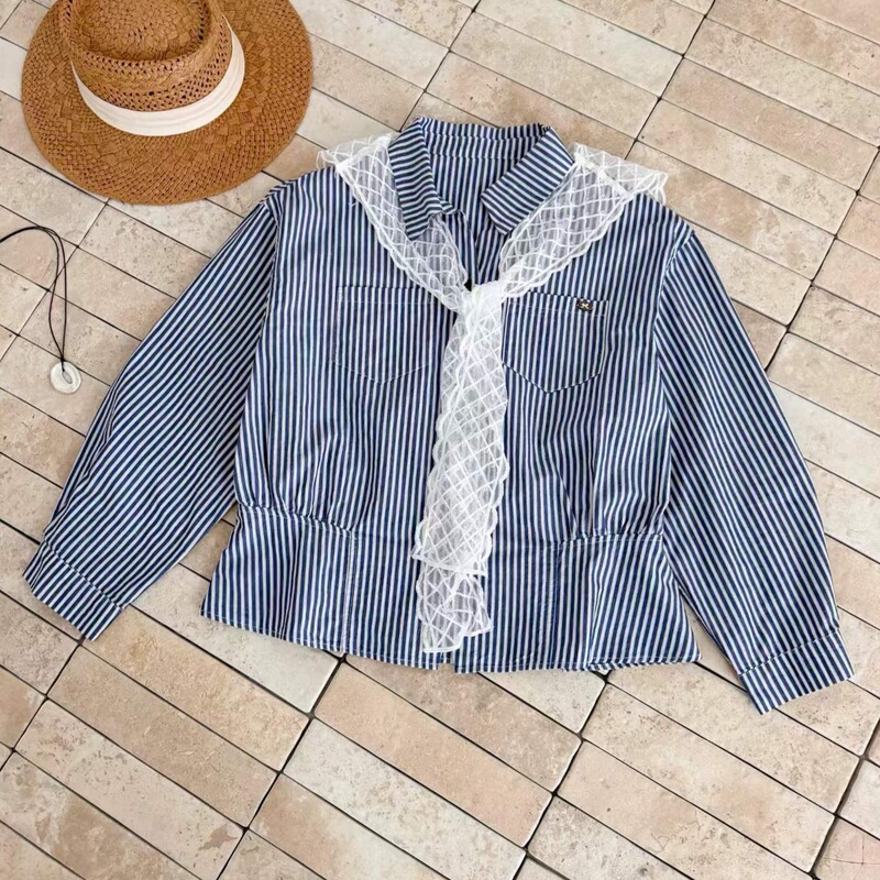 Navy collar shawl, French-style cute lace scarf, new sweet style for women, can be paired with a shirt Navy collar shawl, French-style cute lace scarf, new sweet style for women, can be paired with a shirt