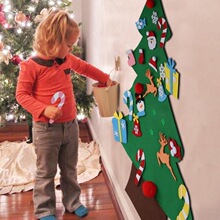 R 74762 3D Felt Christmas Tree DIY Wall Hanging ����ëձʥ��