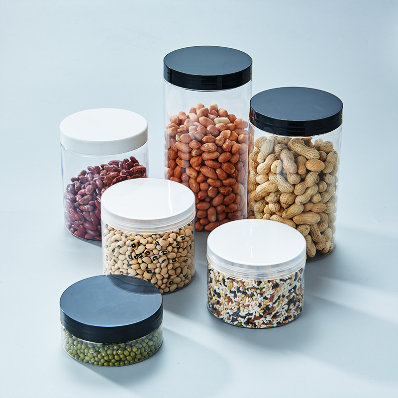 Aluminum Lid Transparent Food Sealer Jar with Lid  PET image 2