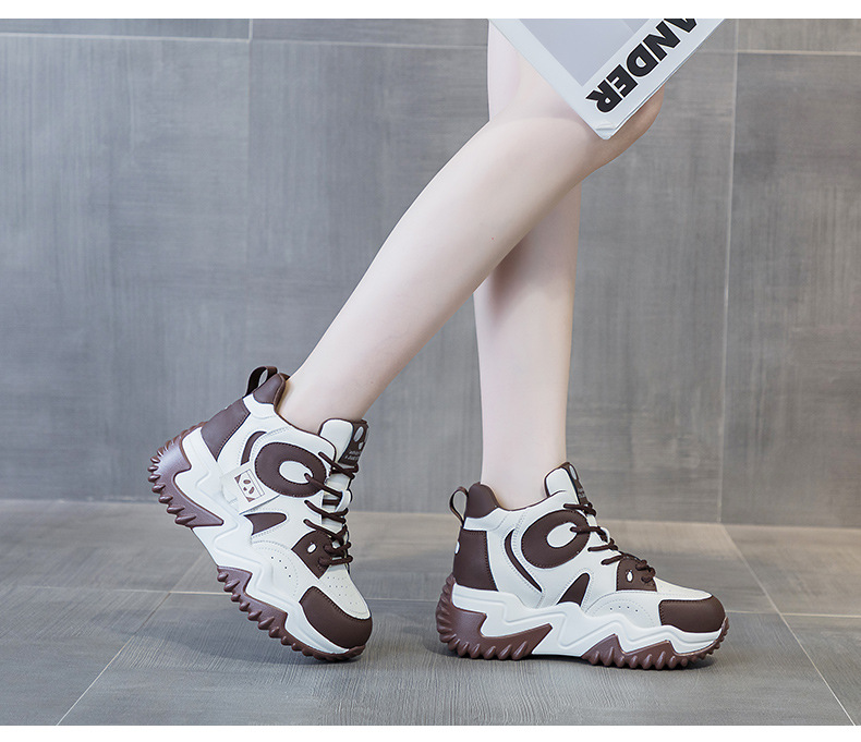 Giày sneaker nữ đế dày tăng chiều cao phong cách dad shoe mùa thu 2026 — M2503 Màu nâu, M2503 màu đen, M2503 màu xanh lam chi tiết 19