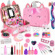Cross-border Hot Sale Children Unicorn Makeup Toys Play Home Girl Cosmetics DIY Eyeshadow Lipstick in stock