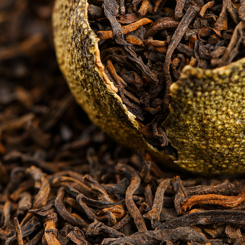 2014年云南茶树王宫廷原料新会小青柑100g普洱熟茶茶叶普洱茶批发