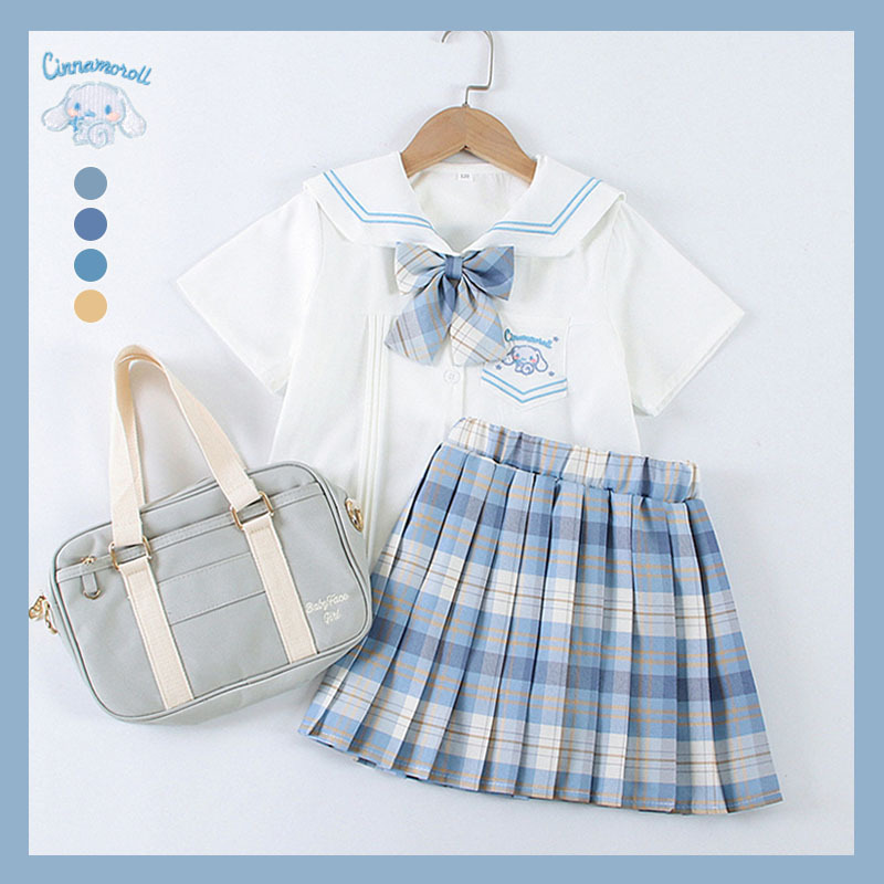 Girls' dress summer jk uniform skirt suit college style children's summer princess dress Western style children's clothes