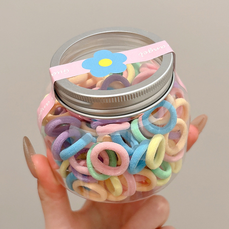 Caricatura encantadora anillo de pelo pulgar no daña el cabello de los niños correa de correa pequeña cuerda de cabello para niñas cuerda de cabello