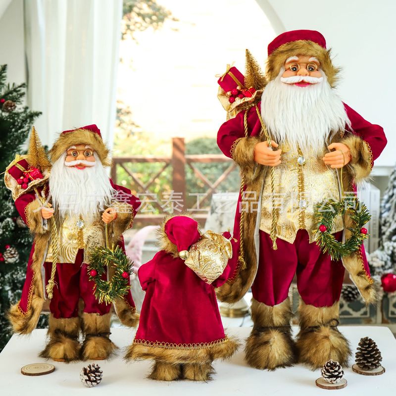 創意布芸サンタクロース人形サンタクロース新クリスマスショーウインドー装飾クロスボーダー工場の供給源|undefined