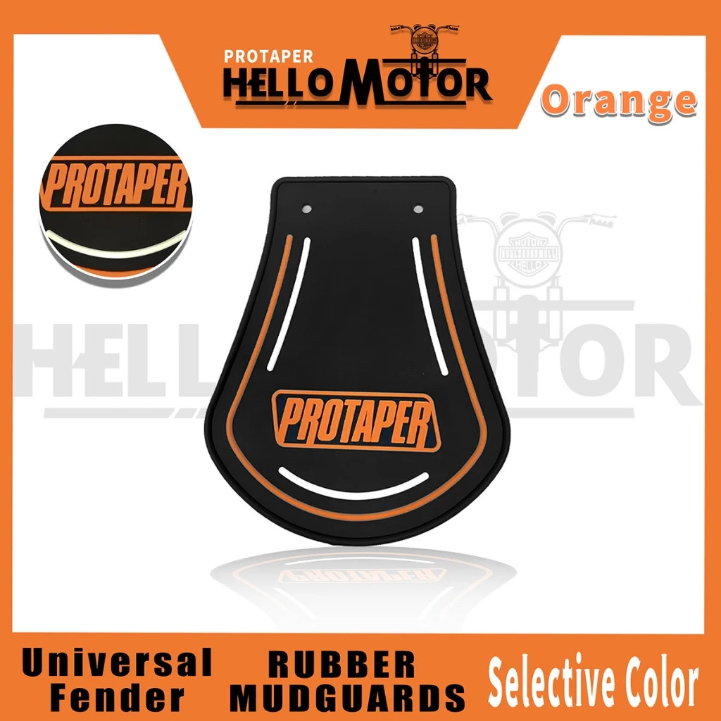 Universal Motorcycle and Electric Tricycle Front and Rear Mudguards with Reflective Strips for Night Use