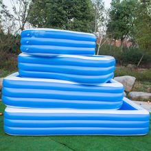 Inflatable pool blue and white three ring swimming充气泳池