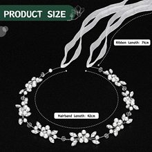 欧美跨境 新娘婚礼珍珠软链头饰发链发带发饰 厂家直销