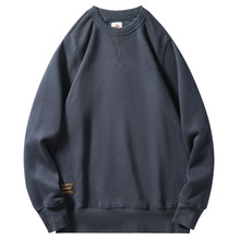 怀旧有腔调！保暖珍珠绒外贸男装工厂剪标尾货纯色复古卫衣外套秋