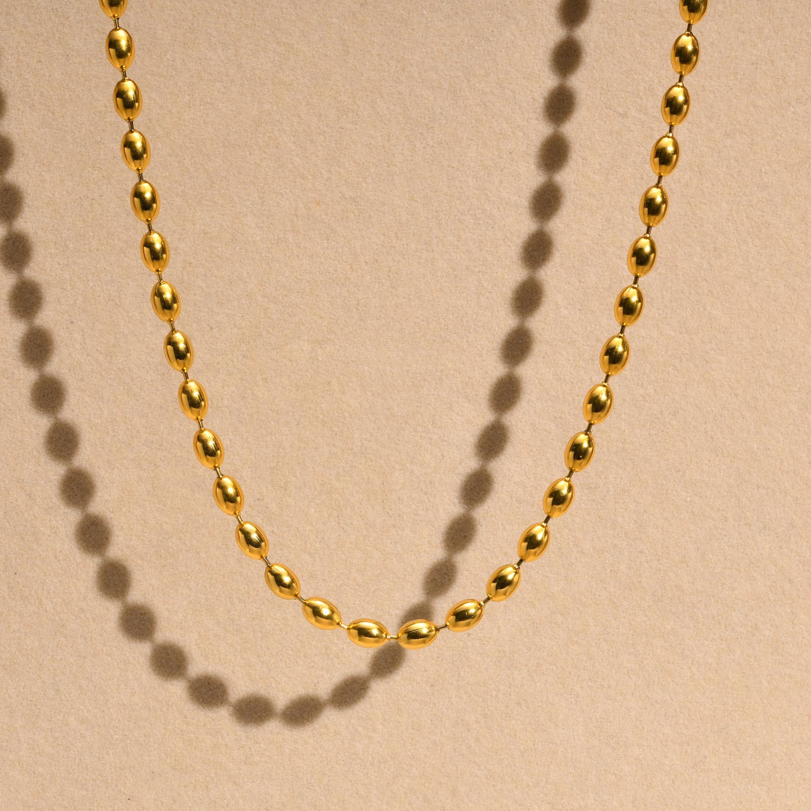 Fashion Solid Color Stainless Steel Necklace 1 Piece