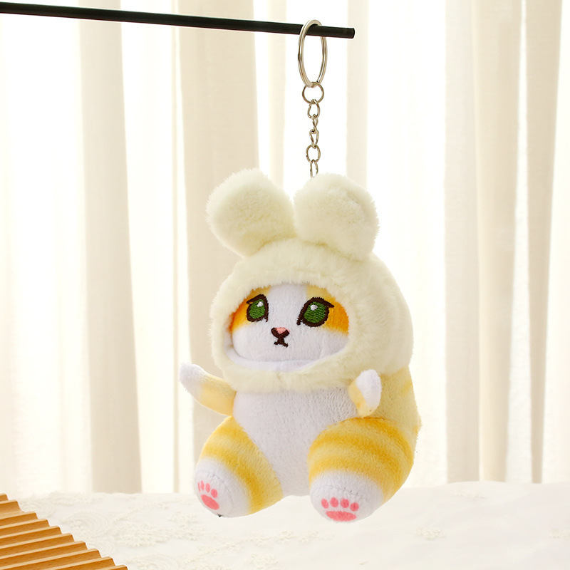 可爱萌变身小猫挂件毛绒玩具小猫咪公仔玩偶包包挂饰钥匙扣布娃娃|undefined
