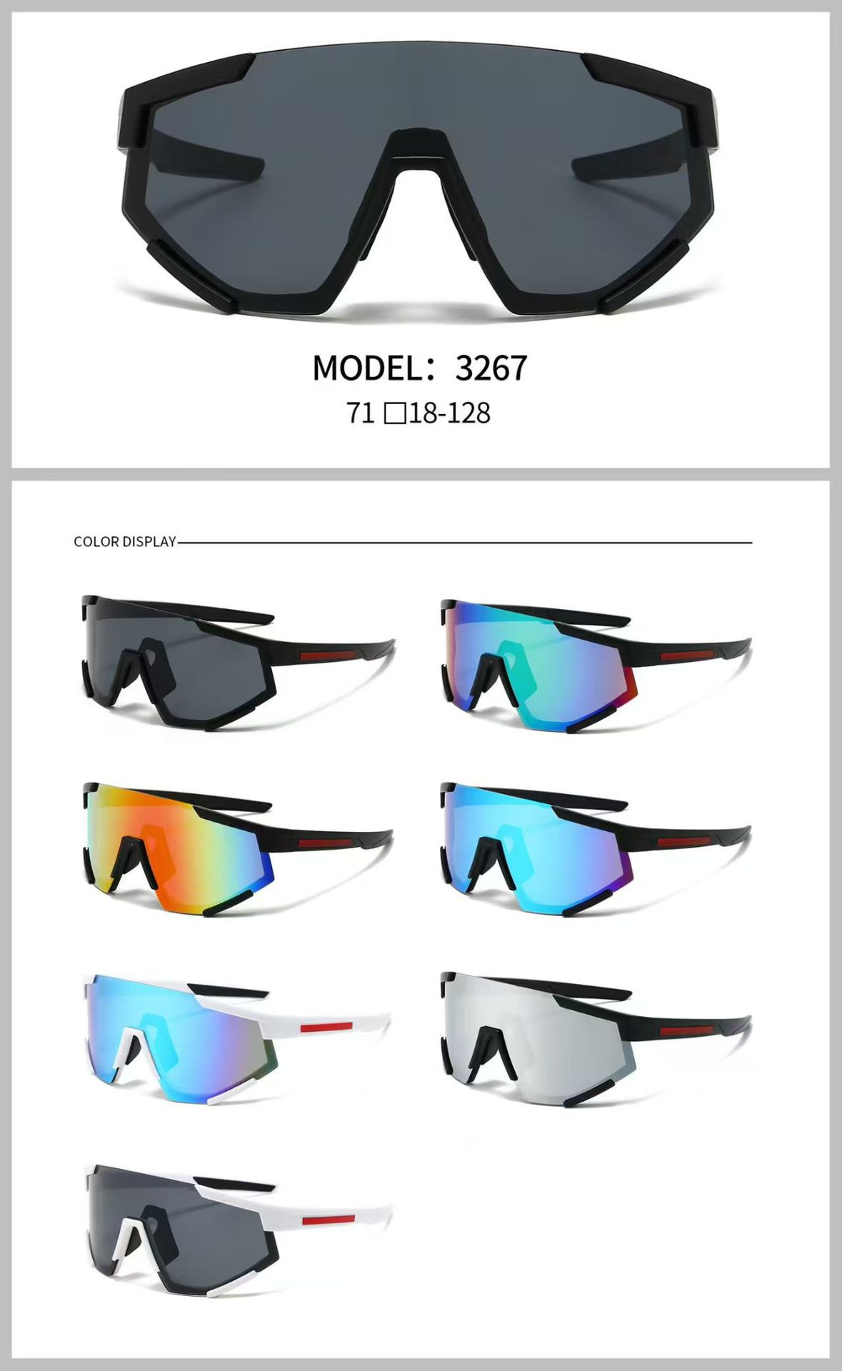 Gafas de Ciclismo Deportivo de PC Protección UV400 Resistente al Viento para Montañismo