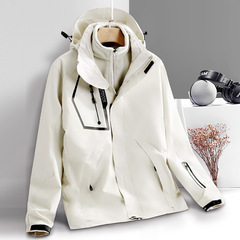 秋冬戸外突撃服カスタムロゴ三合一防風防寒カップル登山防水コート作業服