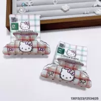 Новый подлинный Hellokitty Hellokitty Coffee Классическая сетка Сладкий ветер средний номер зажим акулы зажим 1301