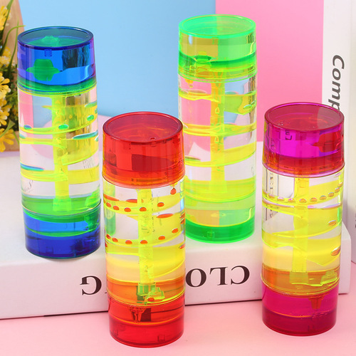 Creative center column turntable oil drop hourglass jelly color casual daze oil leak crafts ornaments student gifts wholesale
