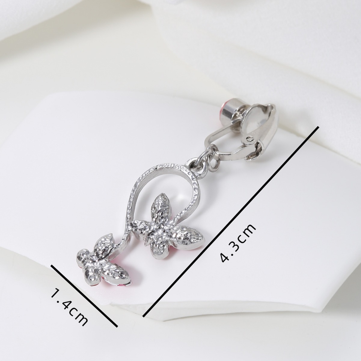Ear cuff farfalla ametista senza piercing gioielli alla moda_voghion.com