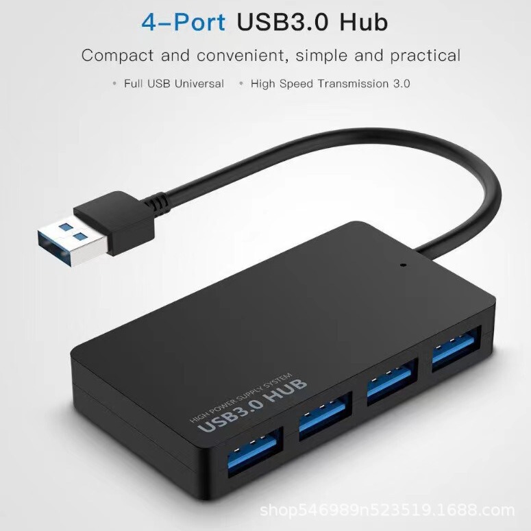 Manufacturers wholesale usb3.0hub expansion dock a four-port ultra-thin high-speed hub usb splitter 4 usb