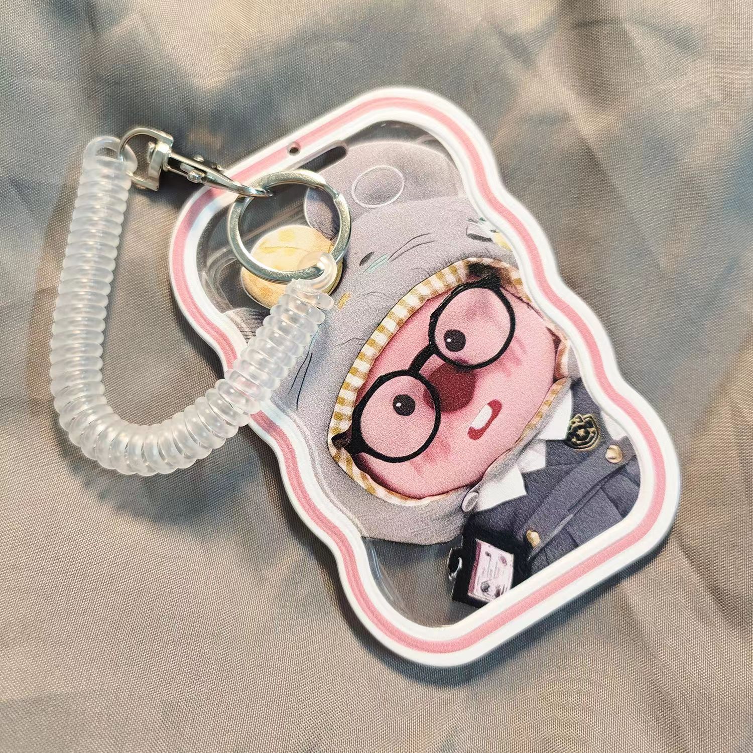 眼鏡露比證件飯卡門禁身份證卡套帶掛繩校園卡公交卡學生工作證