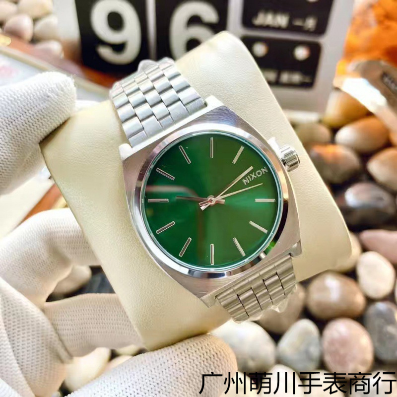 2024 Foreign Trade Hot Selling Men's 3 Needle Watch Stainless Steel Belt Calendar Watch Manufacturer Wholesale Dropshipping