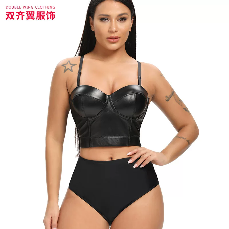 Sexy tube top, bra top, polyurethane brace, short fitted vest, tight, lifting effect
