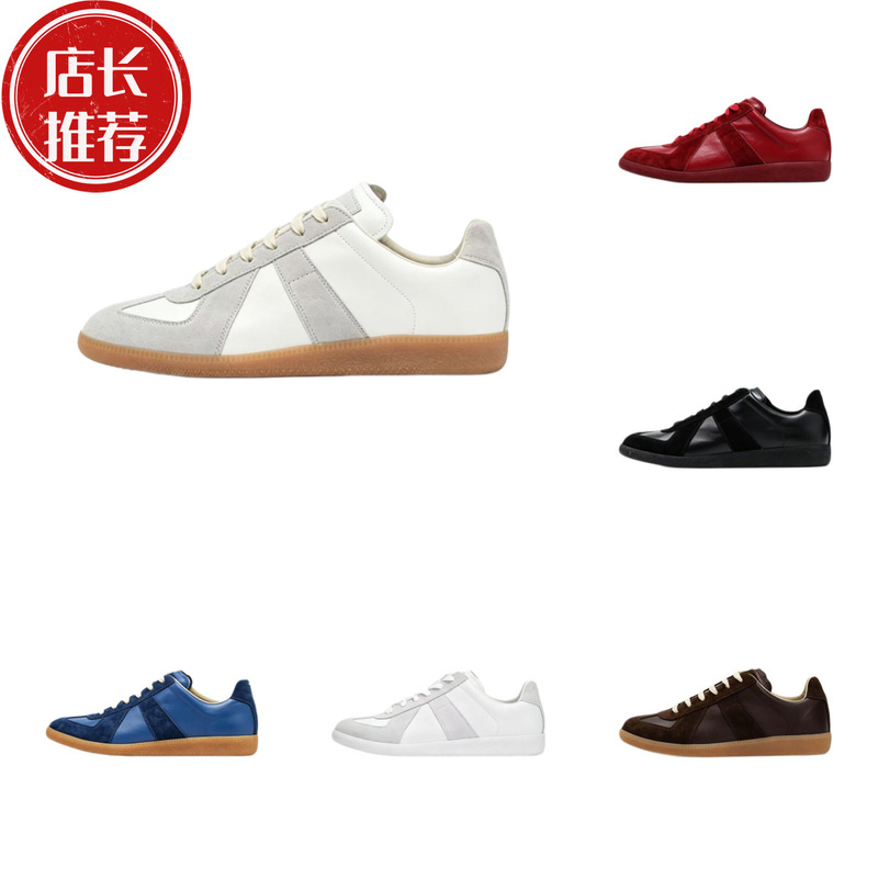Putian cross-border MM6 Margiela ins German training leather white sneakers casual Forrest Gump shoes men's and women's sports couple sneakers