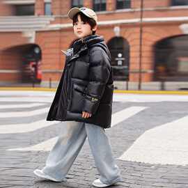 2025新款儿童羽绒服中长款男童防寒服中大童冬季保暖外套加厚清仓
