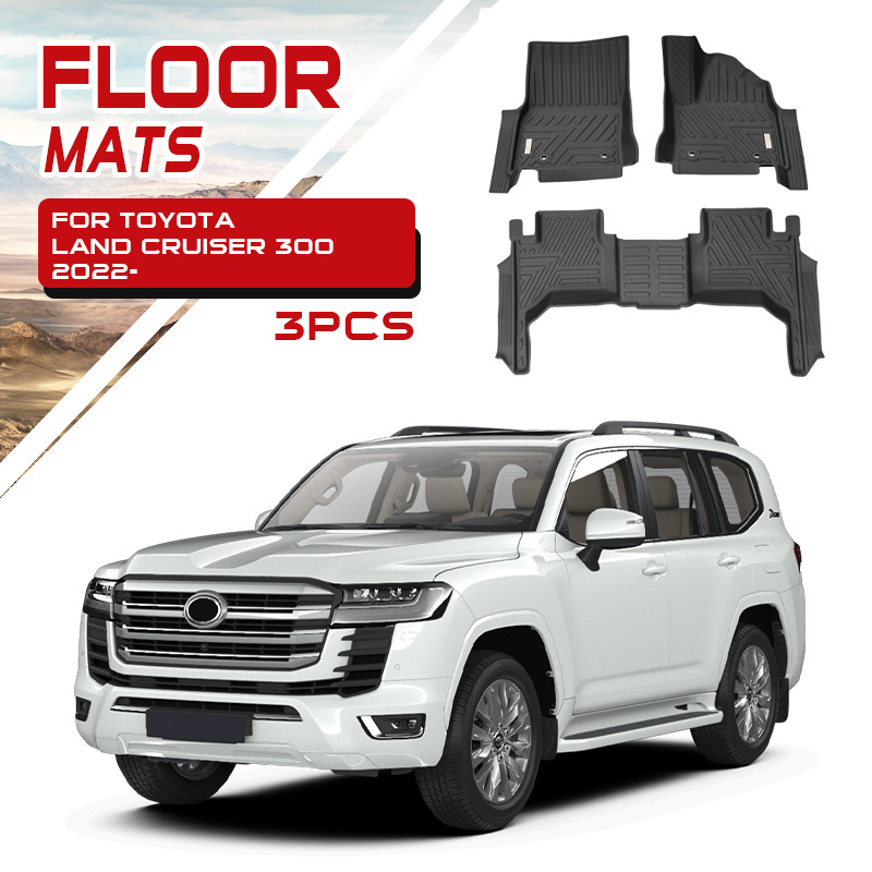 TXR para LandCruiserlc300 alfombrilla de coche TpeCarFloorMat especial beige 5D almohadilla de pie