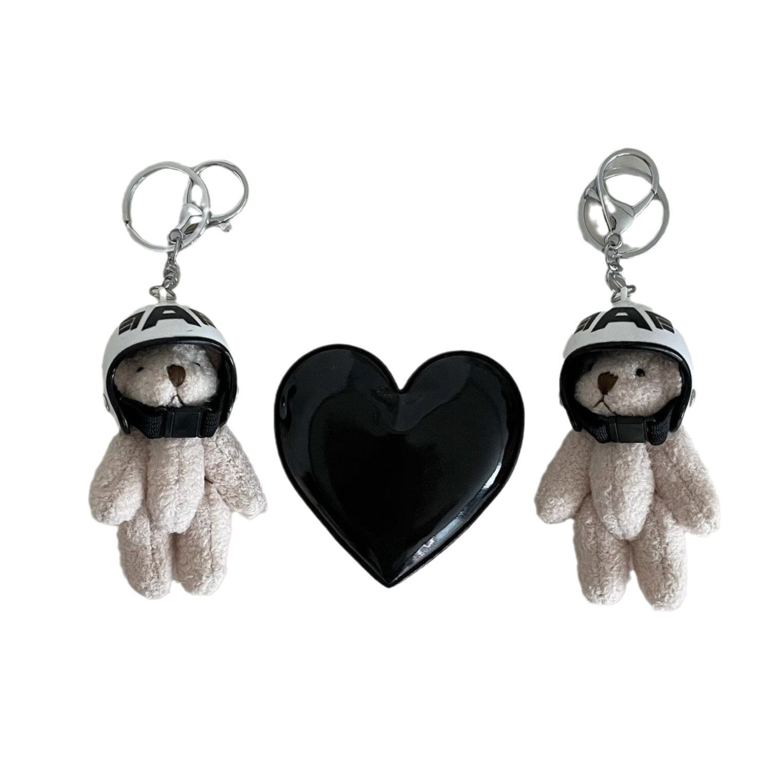 Coreano ins casco de locomotiva osos bolsos colgante bolsos lindos muñecas de peluche accesorios regalo