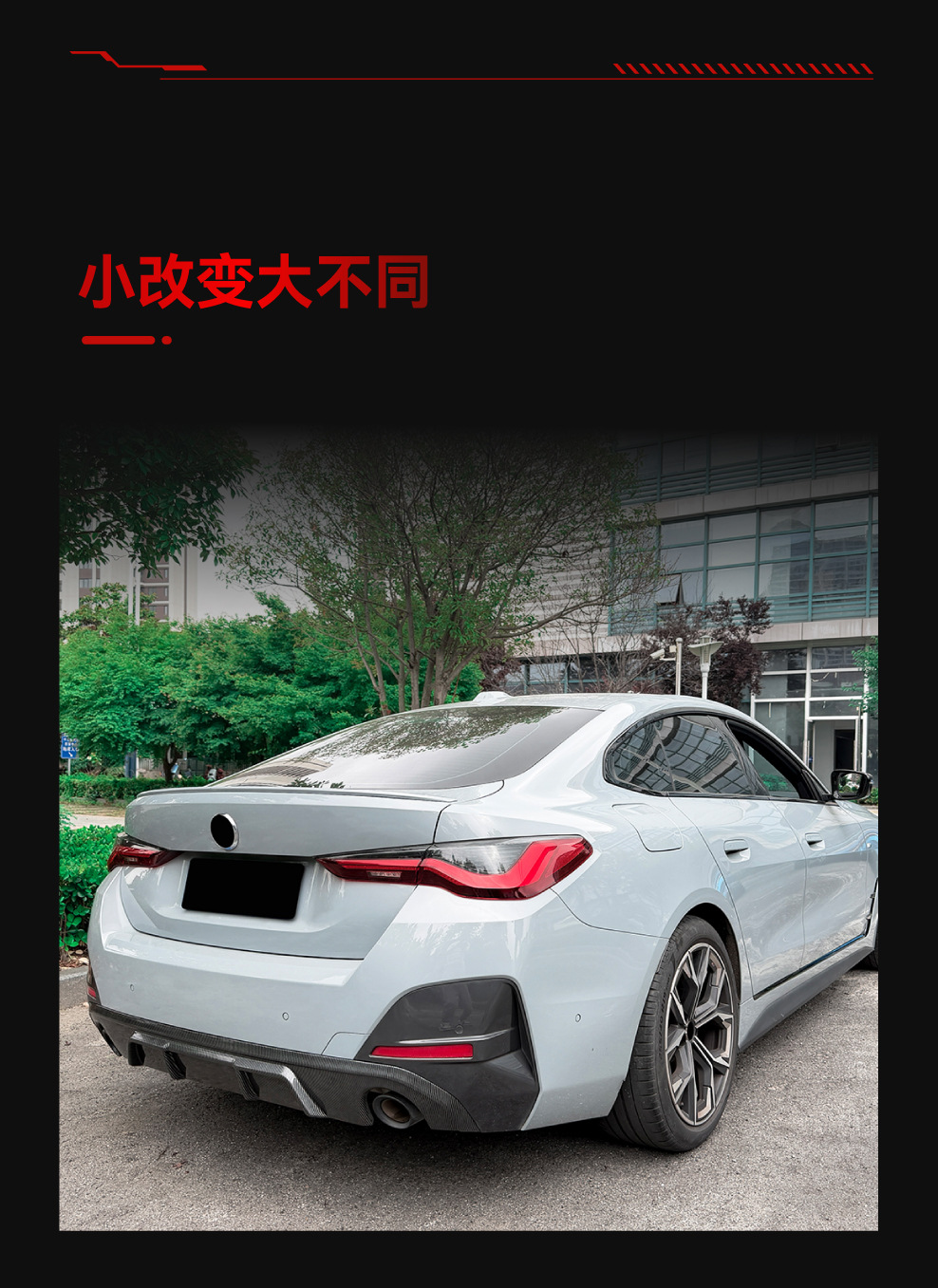 Applicable to 2020+ Bmw 4 Series G26 m Sport Mp Model Rear Lip Spoiler Cross-Border Modification Parts