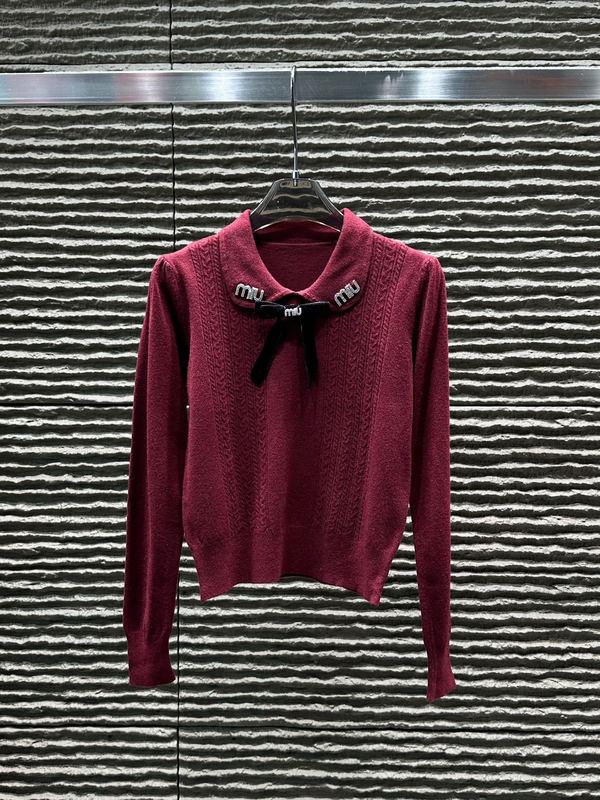 mm25秋冬新款减龄少女风娃娃领蝴蝶结针织长袖 七色|undefined