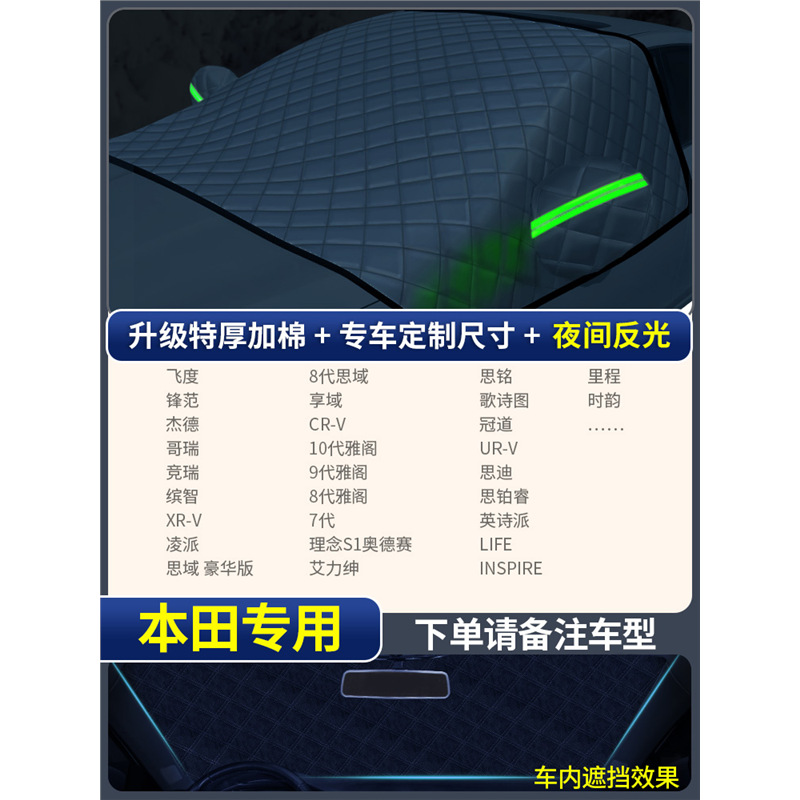 Car snow shield — Qìchē Anti-freeze, Snow Protection - honda-thickened-extra-thick-3-window-cover