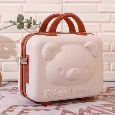 Cosmetic case portable cosmetic bag high-looking cartoon bear box female 14-inch small cosmetic storage bag