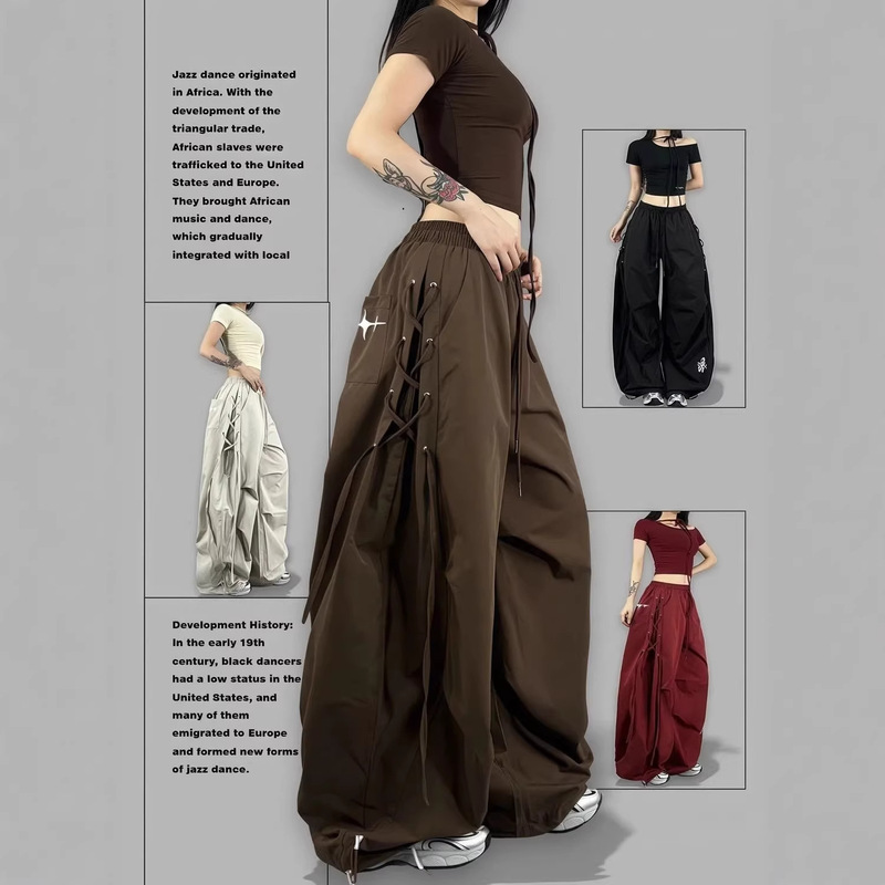 2026 Summer Thin Quick-Dry Work Pants for Women, Plus-Size Loose Wide-Leg Pants, Jazz Dance Casual Sports Pants for Women