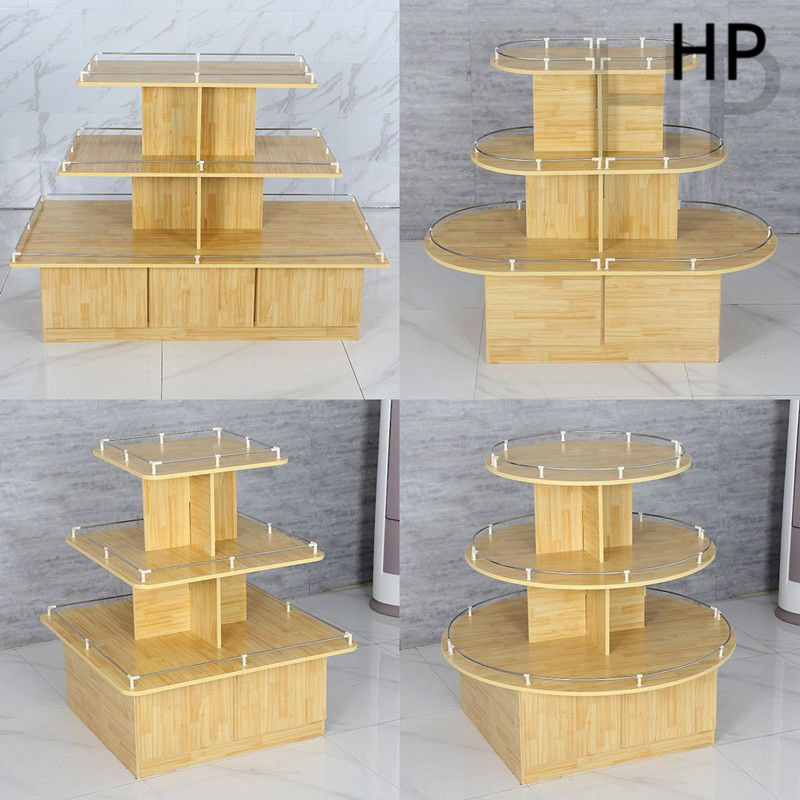 中岛柜展示柜超市堆头促销台文具货架货柜流水台中岛台置物架