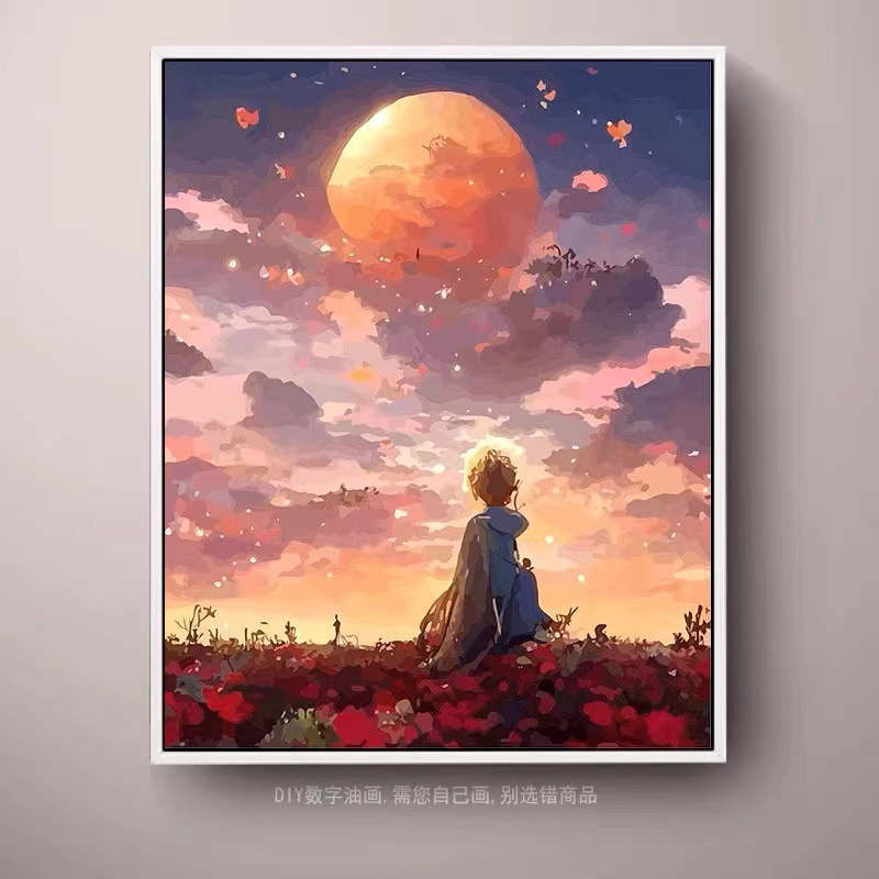 [Pequeño al por mayor] pintura al óleo digital di relleno de pintura acrílica simple pintura decorativa de alto nivel con selección de cabello al por mayor