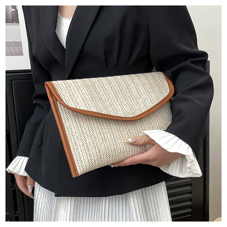 186g Weight Sewing Thread Fashion Element Flip Cover Closure Type / Strap Type Clutch Bag Bags Type Party, Street, Shopping Occasion Nylon Material Multicolor Pattern All Seasons Season Women's Gender Elegant, Streetwear Style Square Shape Medium Size Beige Pink Blue Nylon Multicolor Sewing Thread Square Clutches 9