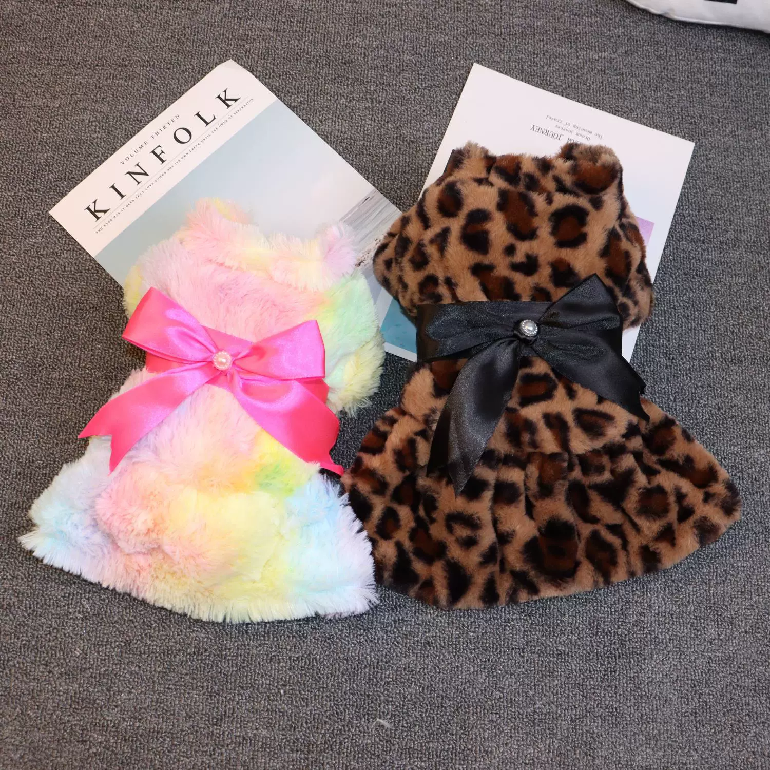 Одежда для собак Осенне-Зимняя юбка с леопардовым принтом Щенок Тедди Горький медведь Fadou Cat Модный бренд Одежда для маленьких щенков