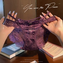 纯恋尤物~蕾丝镂空性感女士内裤女薄款低腰细带高级感女士三角裤