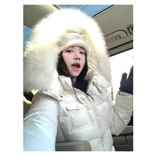 初雪降临2025年冬季新款90白鸭绒羽绒服时尚收腰显瘦面包服外套女