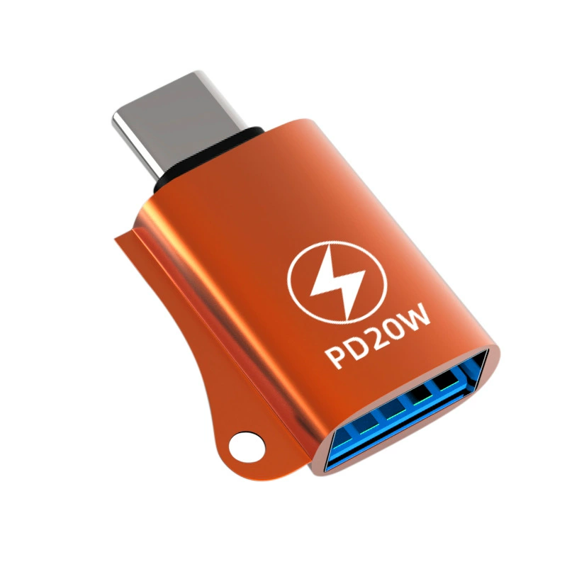 佰通 IOS вращающийся USB ротор металлический OTG конвертер для связи с мобильным телефоном, конвертер U-диска банковского ноутбука