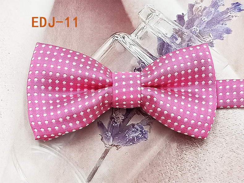 Lugar del fabricante Versión coreana de la pajarita para niños de doble capa para estudiantes de primaria hilo de poliéster teñido en hilo de seda color sólido accesorios para mascotas lazo