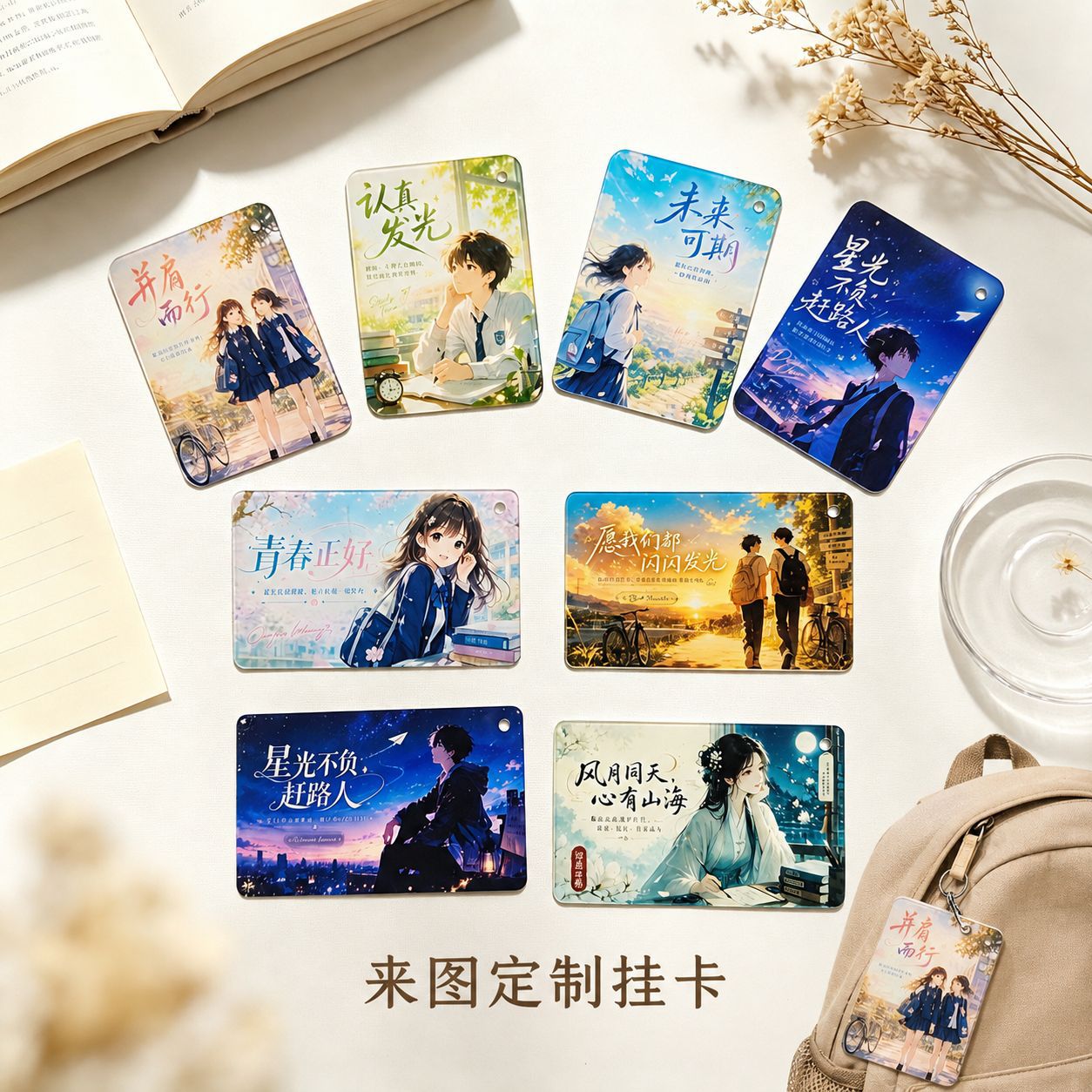 Yiwu Dianwu Comic Youth Cards Student Backpack Luggage Hanging Cards Anime Star Mini Cards