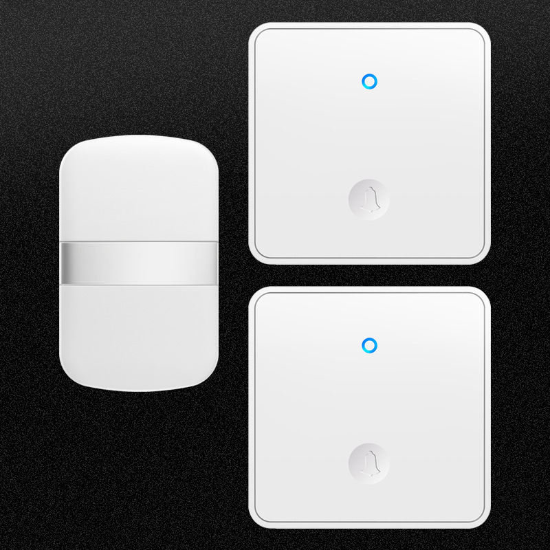 大板86型门铃无线家用智能自发电超远距离不用电池防水老人呼叫器