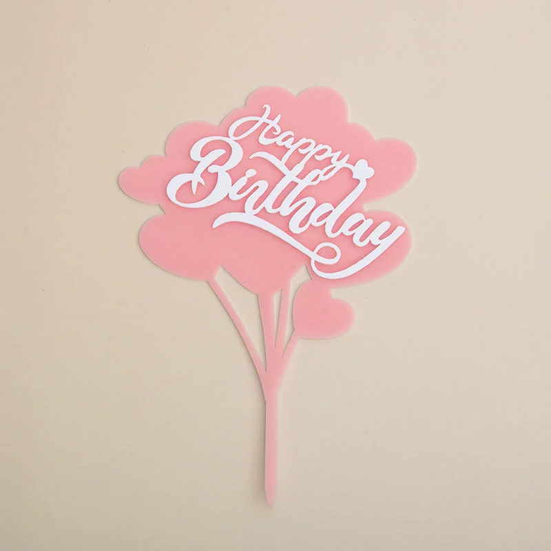 Выпеченный торт украшение Акрил birthday счастливый горящий инкрустированный бриллиант десертPlug-in вечеринка сцена макет