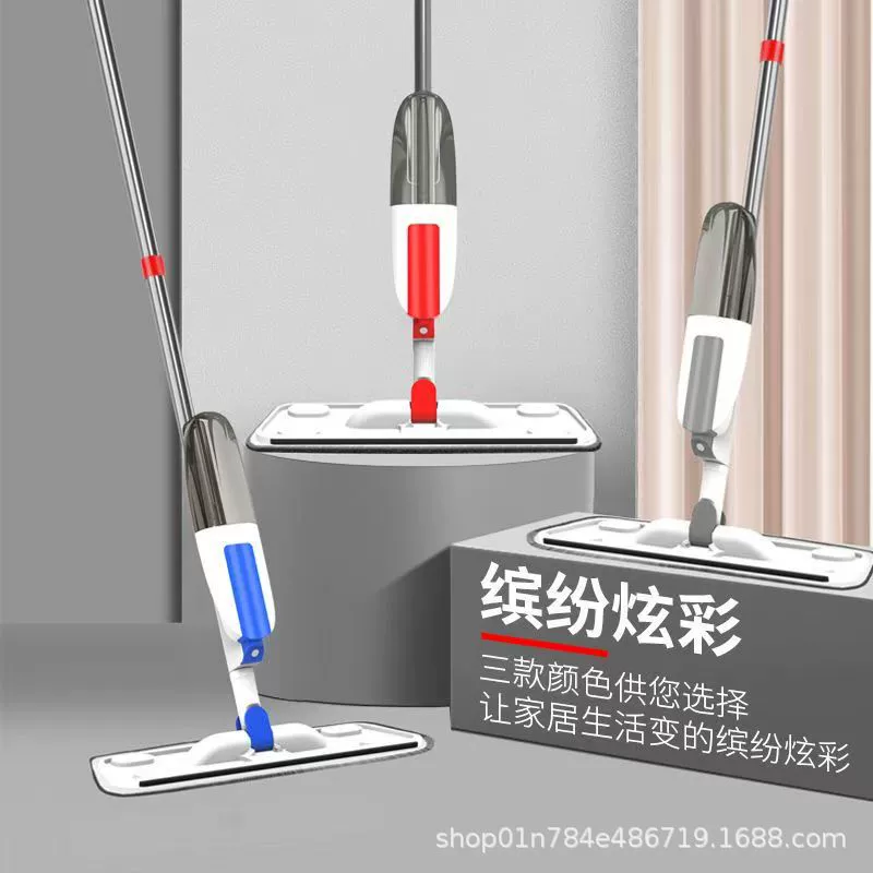 Швабра с водяным распылением, влажная и сухая, моющаяся вручную, ленивый бытовой спрей для чистки, жидкость 42 см, большая плоская швабра с распылением воды