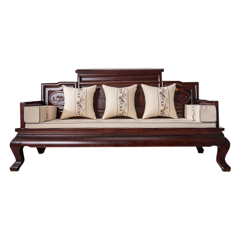 Rosewood sofá cojín nuevo estilo chino sofá de madera maciza funda de cojín muebles luohan cama Silla de látex esponja cojín antideslizante